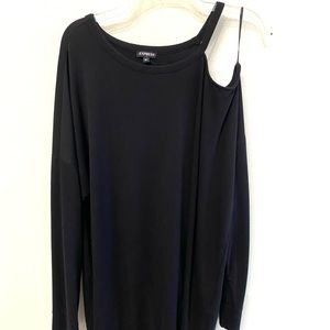 Cold shoulder “sweatshirt” dress from Express